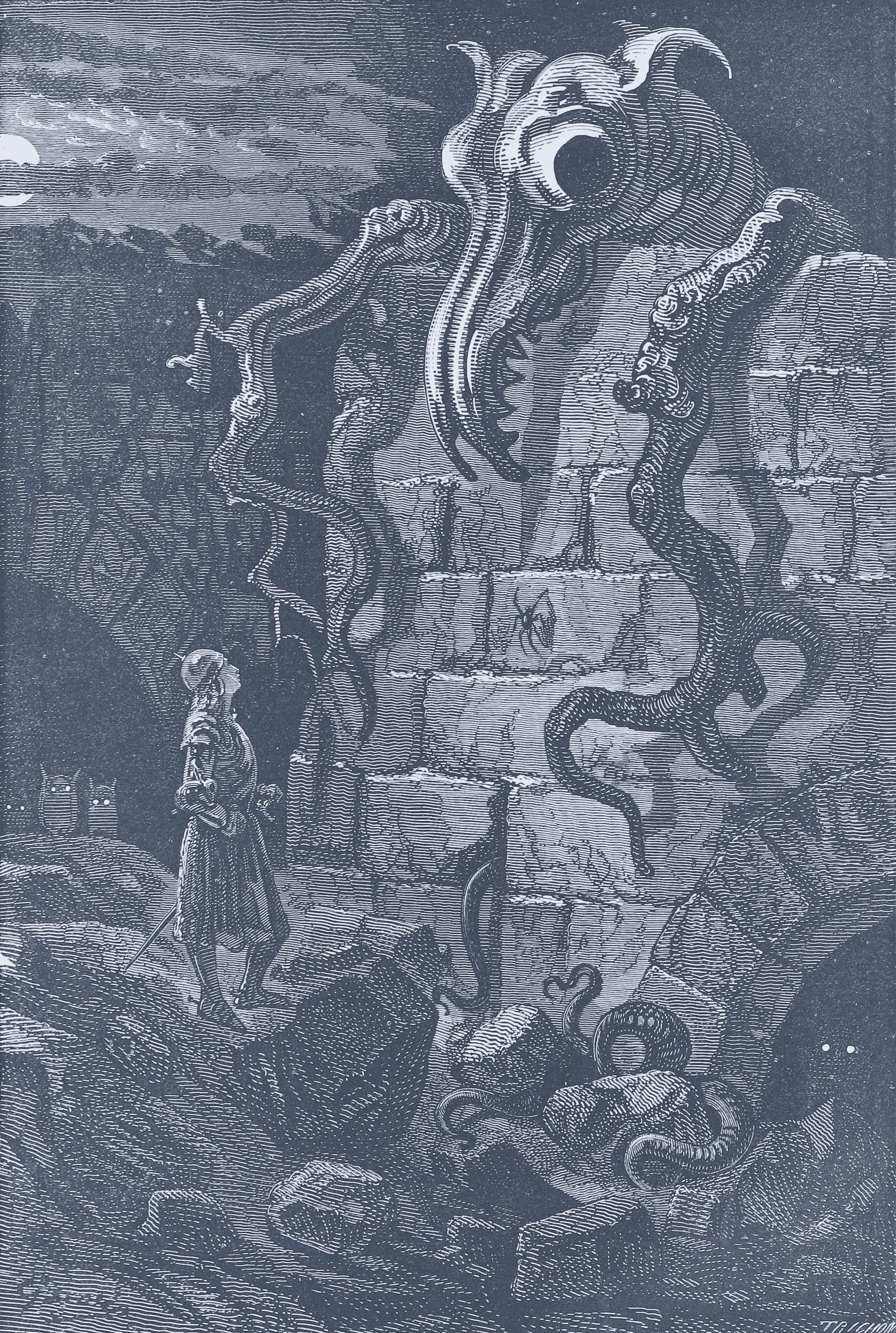 Gustave Doré drawing of a gnarled monster